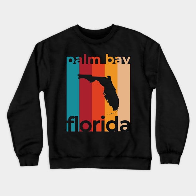 Palm Bay Florida Retro Crewneck Sweatshirt by easytees